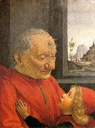 Domenico Ghirlandaio An Old Man and His Grandson oil painting artist